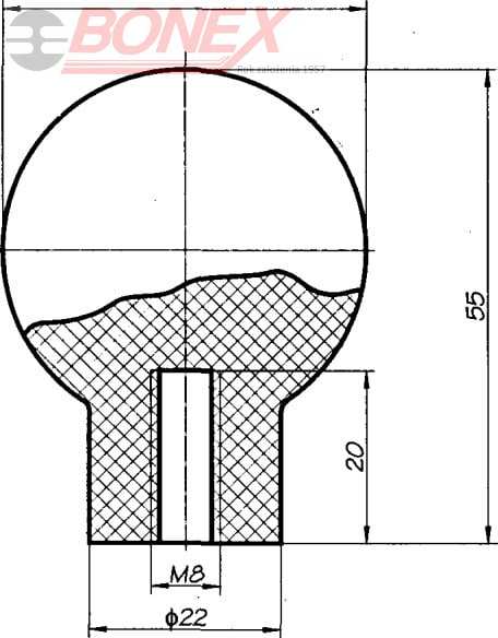 Gałka kulista ZK2 - BONEX