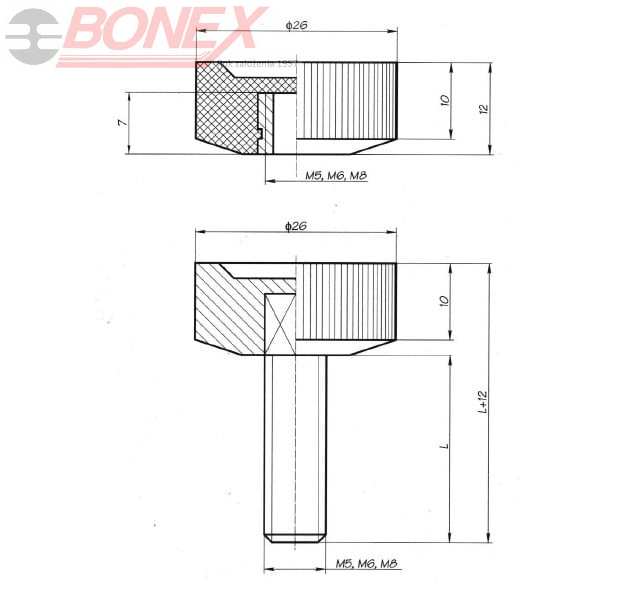 Gałka CZ 1 M6 czerwona