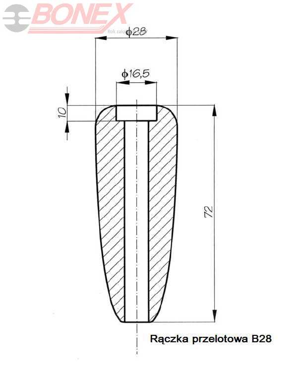 Rączka przelotowa B28
