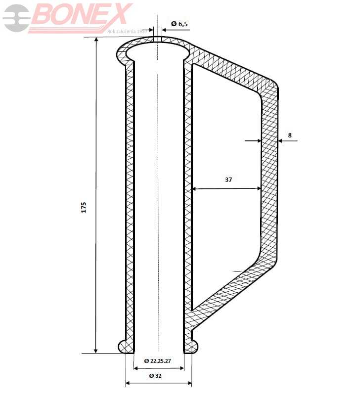 Rączka wózka z osłoną