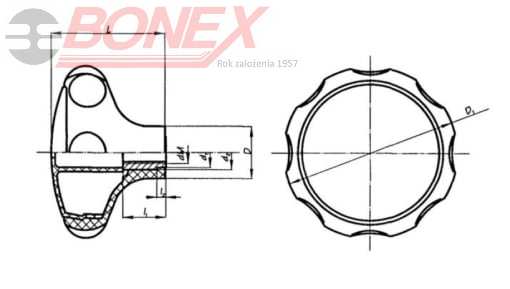 Rękojeść gwiazdowa typ RC