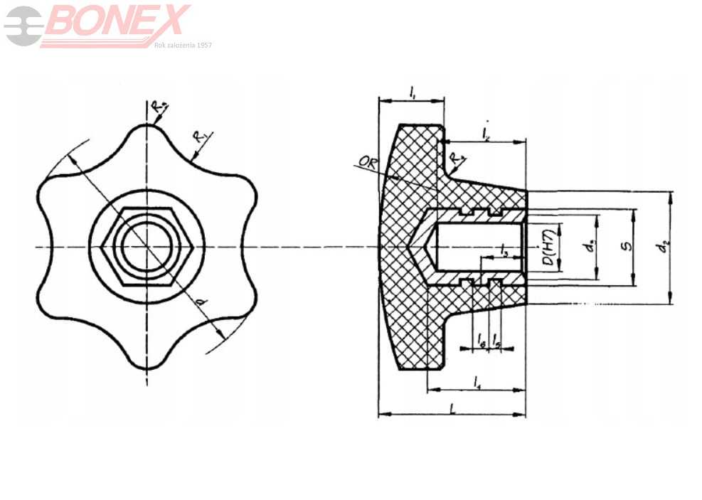 Rękojeść gwiazdowa typ C 32
