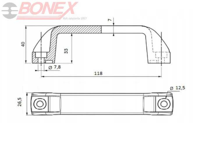 Uchwyt przemysłowy przelotowy