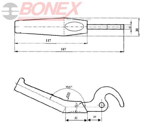 Rączka drzwiczek A5